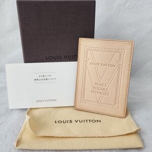 Auth New Louis Vuitton Unisex  Vachetta Voyages Card Holder